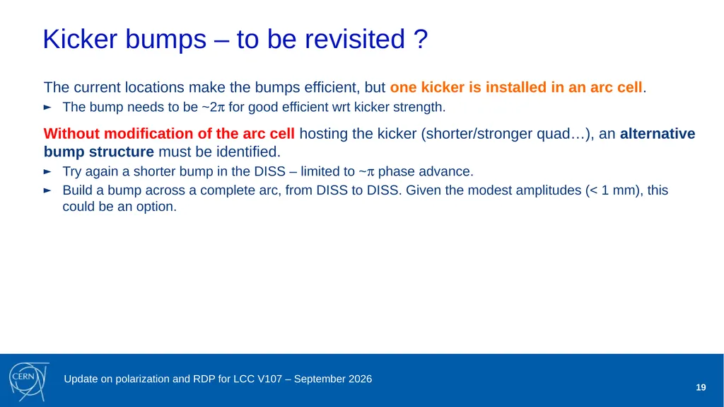 Jorg Wenninger Update on polarization and RDP for - slide 19 of 22