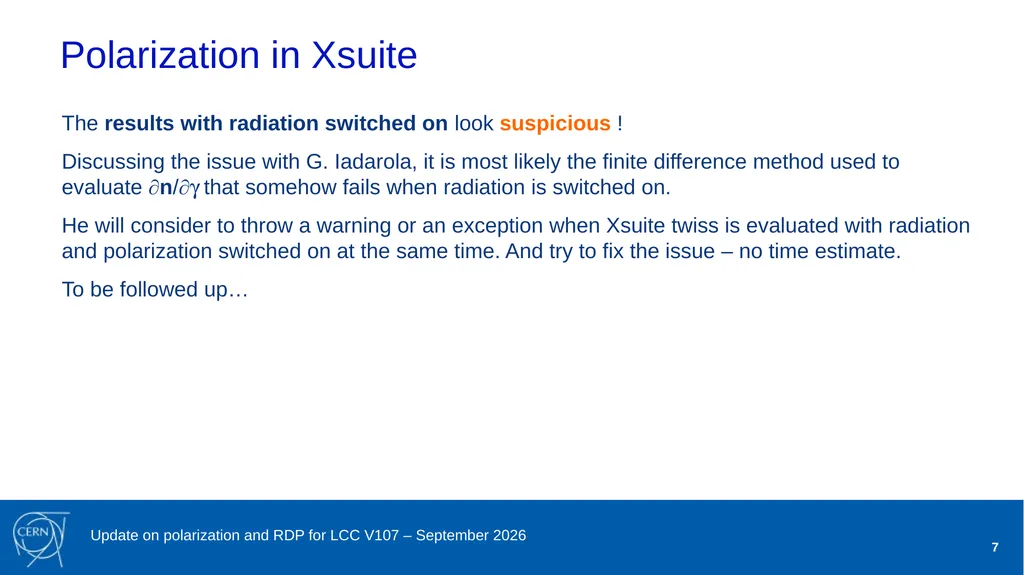 Jorg Wenninger Update on polarization and RDP for - slide 7 of 22