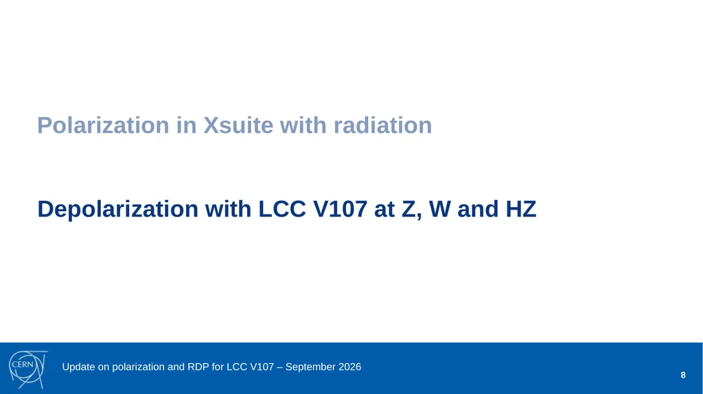 Jorg Wenninger Update on polarization and RDP for - slide 8 of 22