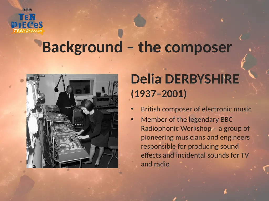 Delia Derbyshire Doctor Who Theme (original theme - slide 8 of 26