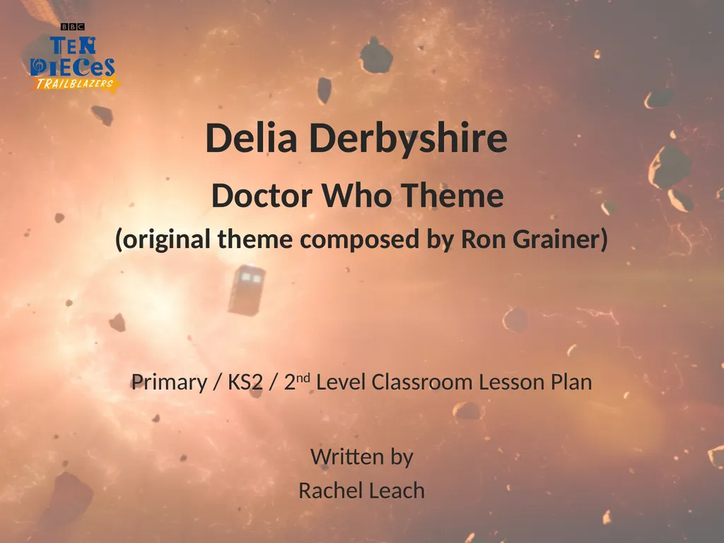 Delia Derbyshire Doctor Who Theme (original theme - slide 2 of 26