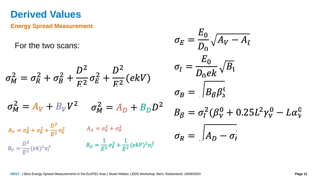 Slice Energy Spread Measurements in the EuXFEL - slide 11 of 23