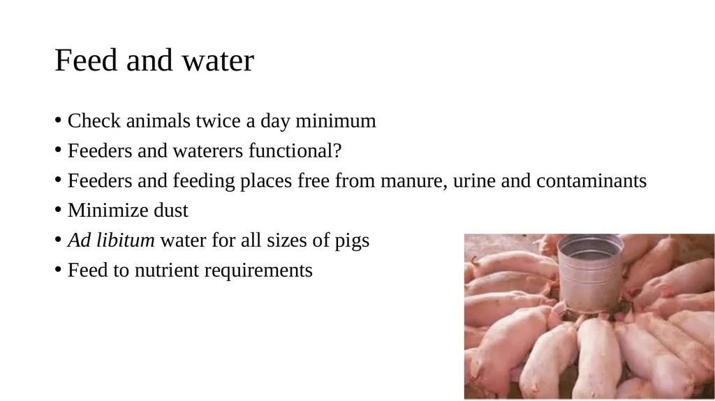 Swine module husbandry and training module Adapted - slide 4 of 29