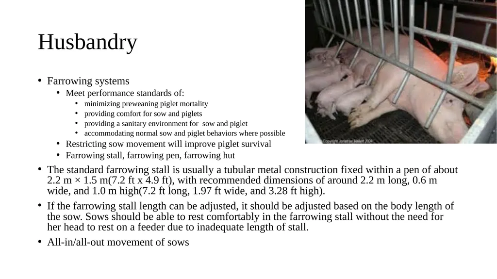 Swine module husbandry and training module Adapted - slide 9 of 29