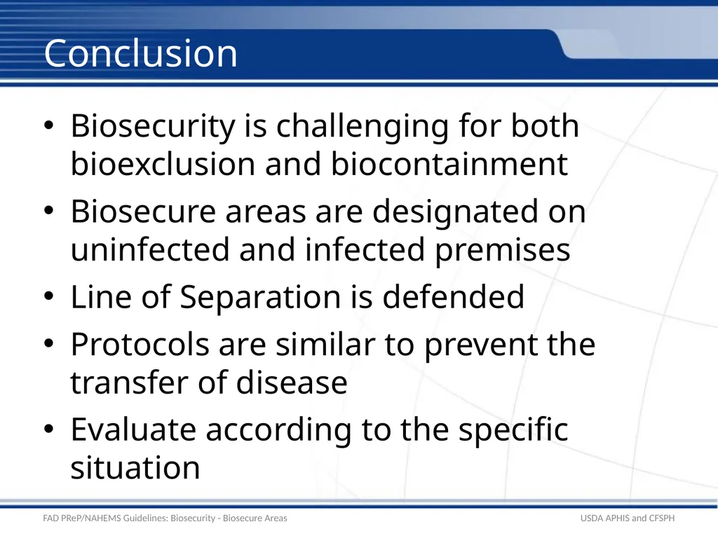 Biosecurity Biosecure Areas Uninfected and - slide 14 of 17