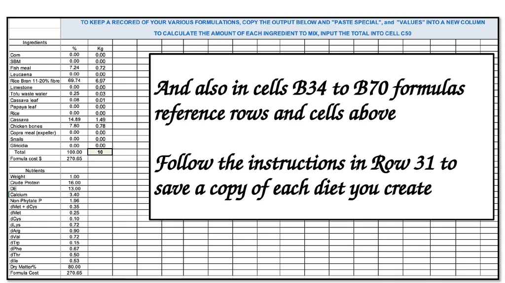 One Page Feed Formulation for Poultry &Pigs etc. - slide 9 of 15