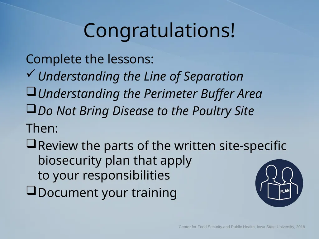 Understanding the Line of Separation Biosecurity - slide 15 of 16