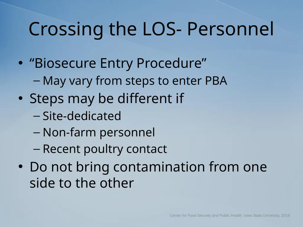 Understanding the Line of Separation Biosecurity - slide 9 of 16