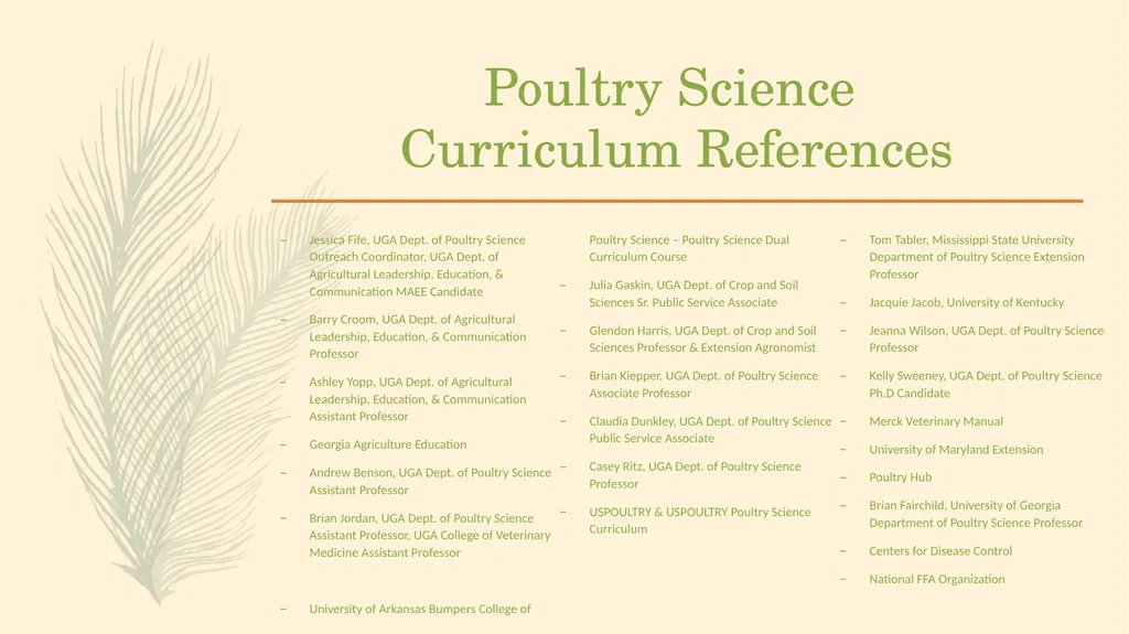 POULTRY SCIENCE: Hatchery Operation Unit 11 - slide 31 of 31