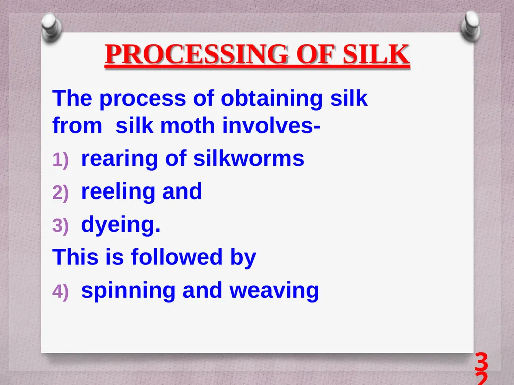 SCIENCE Chapter: 3 FIBRE TO FABRIC Class VII NK - slide 32 of 41