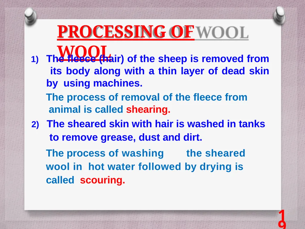 SCIENCE Chapter: 3 FIBRE TO FABRIC Class VII NK - slide 19 of 41