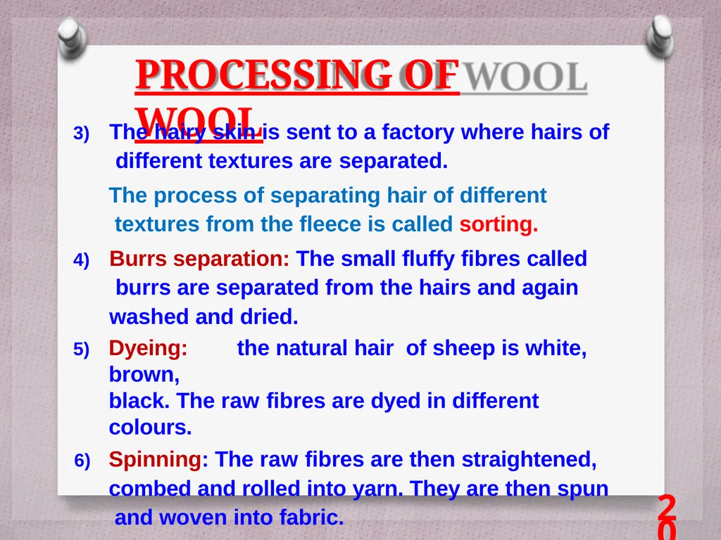 SCIENCE Chapter: 3 FIBRE TO FABRIC Class VII NK - slide 20 of 41