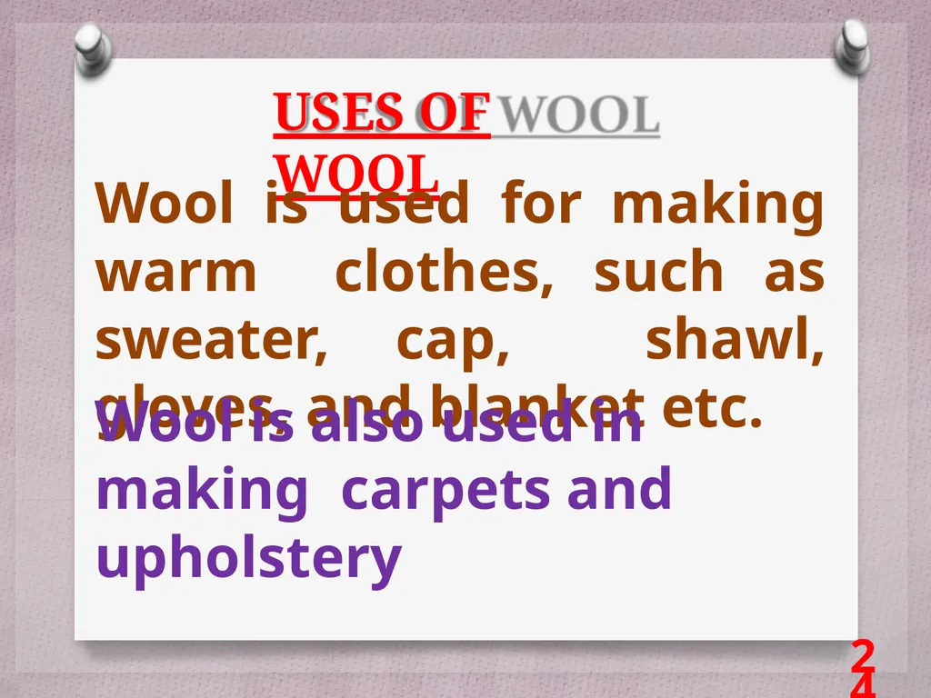 SCIENCE Chapter: 3 FIBRE TO FABRIC Class VII NK - slide 24 of 41