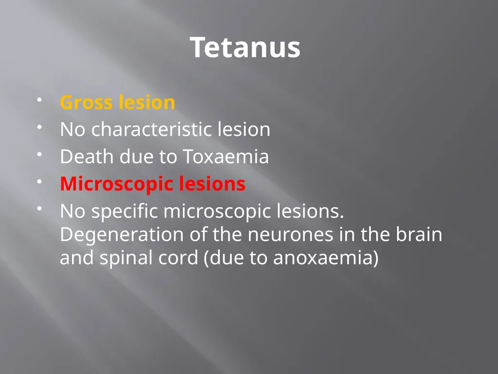 CLOSTRIDIAL DISEASES Introduction Clostridial - slide 20 of 55