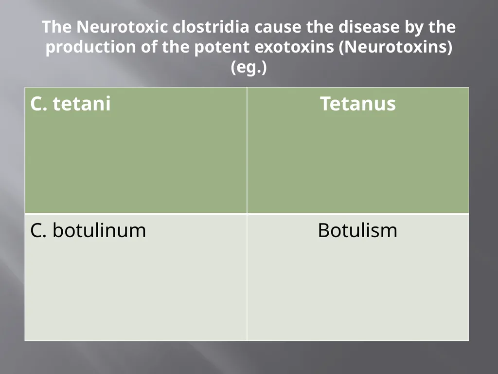 CLOSTRIDIAL DISEASES Introduction Clostridial - slide 7 of 55