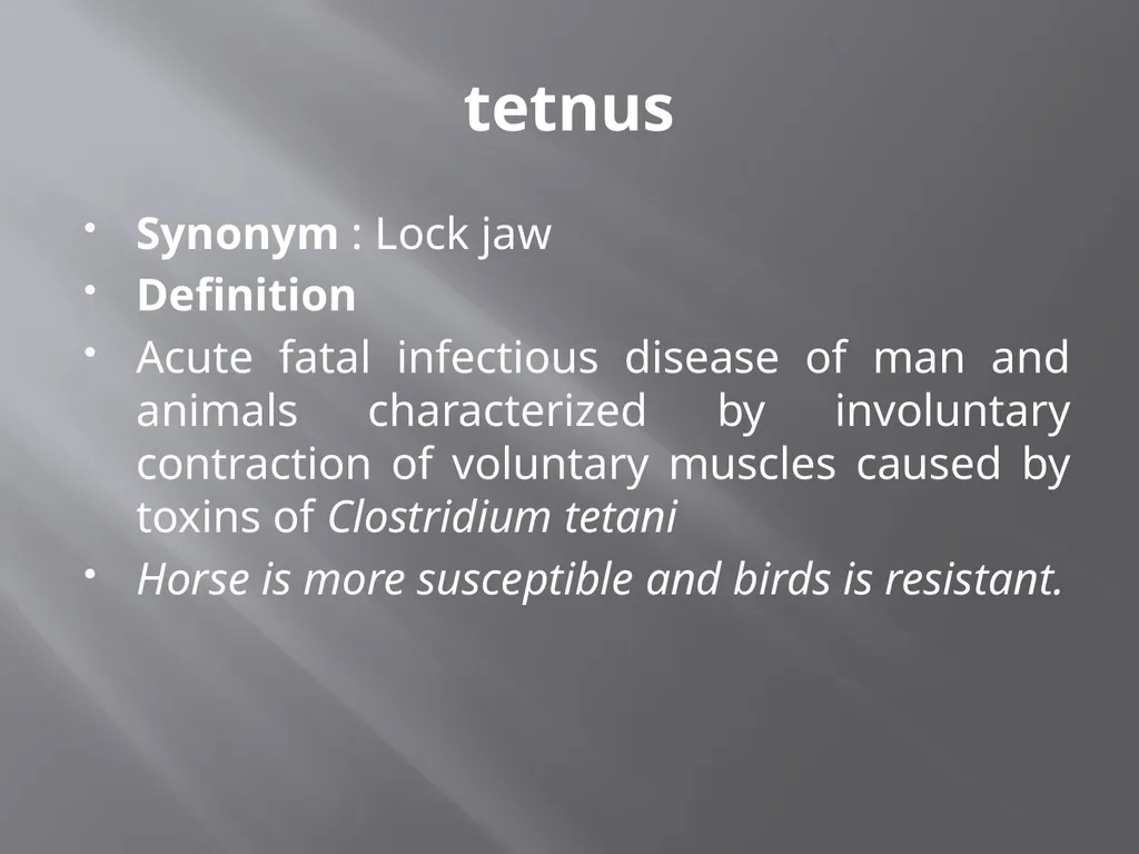 CLOSTRIDIAL DISEASES Introduction Clostridial - slide 10 of 55