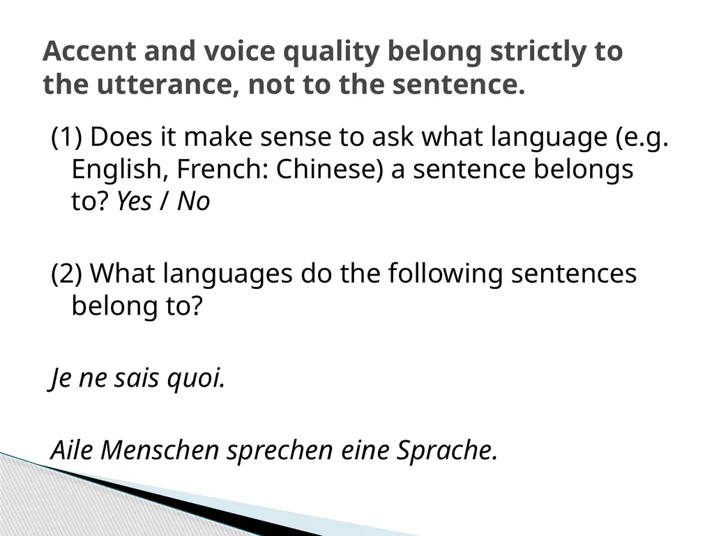 Semantics Unit 2 Sentences, Utterances, - slide 8 of 9