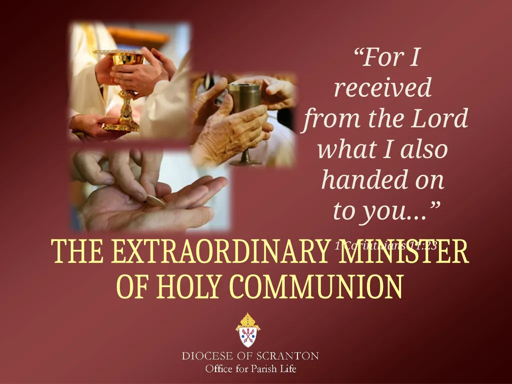 “For I received from the Lord what I also handed - slide 1 of 46