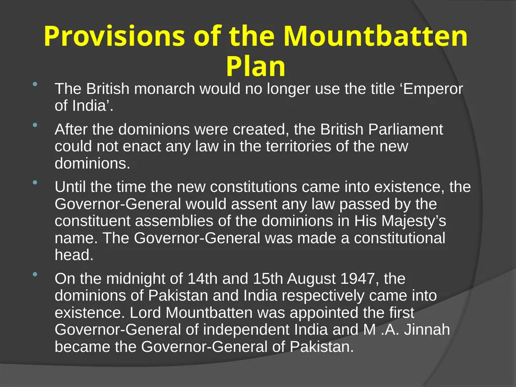 INDIAN INDEPENDENCE ACT 1947 - slide 9 of 10