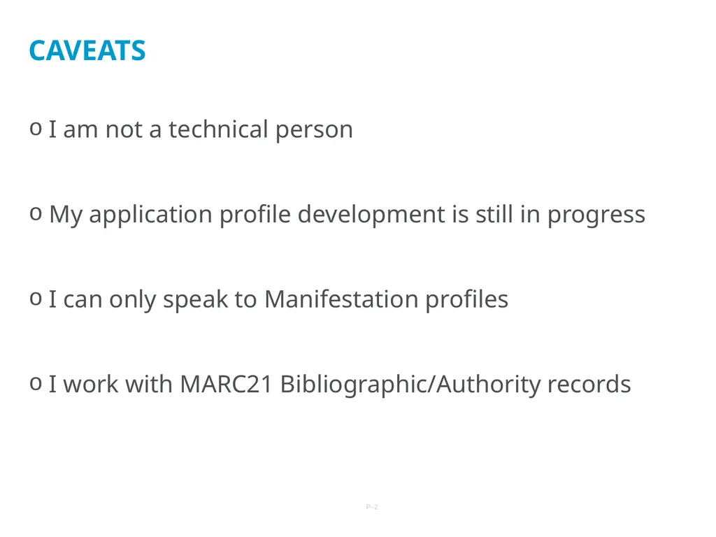29/10/2021 APPLICATION PROFILES: A PRACTICAL GUIDE - slide 2 of 19