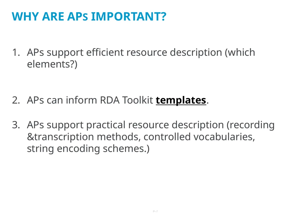 29/10/2021 APPLICATION PROFILES: A PRACTICAL GUIDE - slide 7 of 19