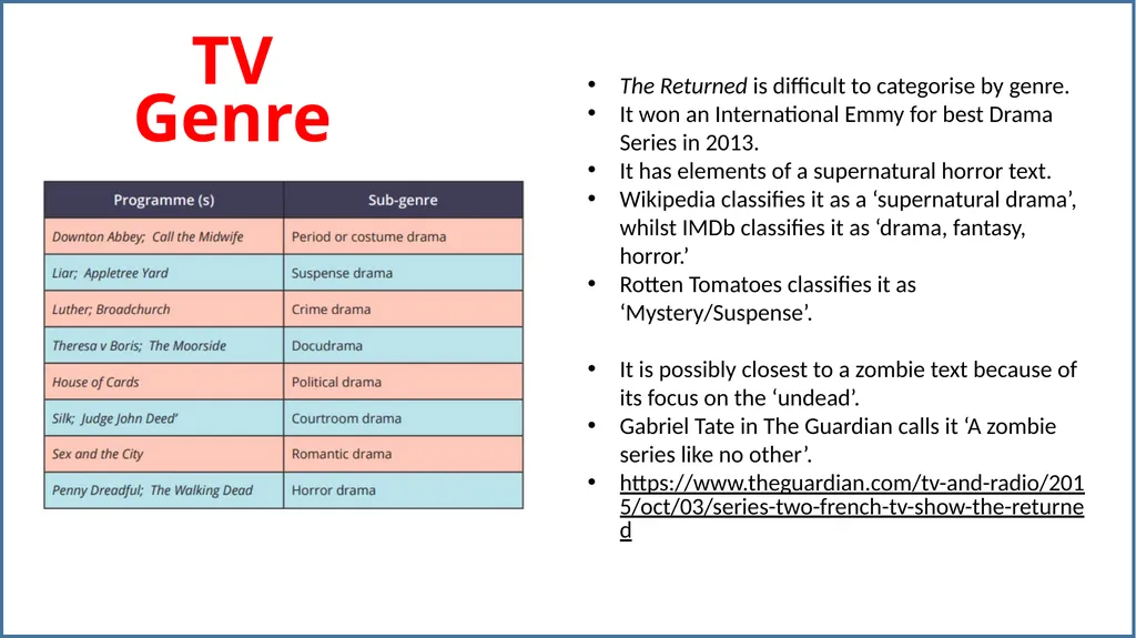 Y13 Media Studies Monday 14th January WALT: to - slide 8 of 34