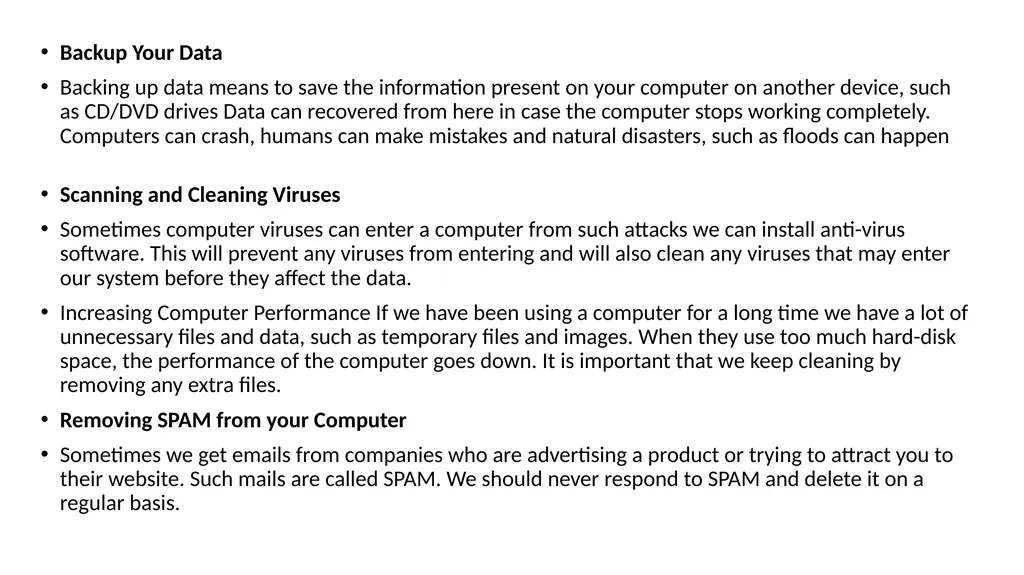 PART A 4. ICT Skills Basic Computer Operations ICT - slide 9 of 12