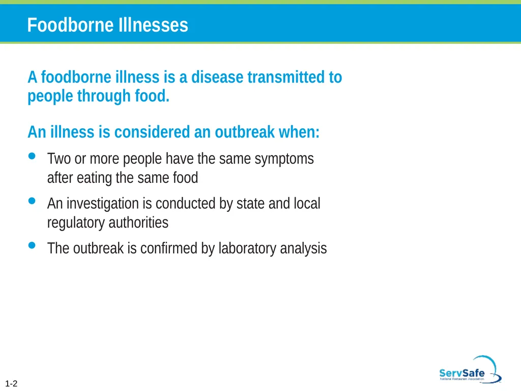 Foodborne Illnesses A foodborne illness is a - slide 2 of 118