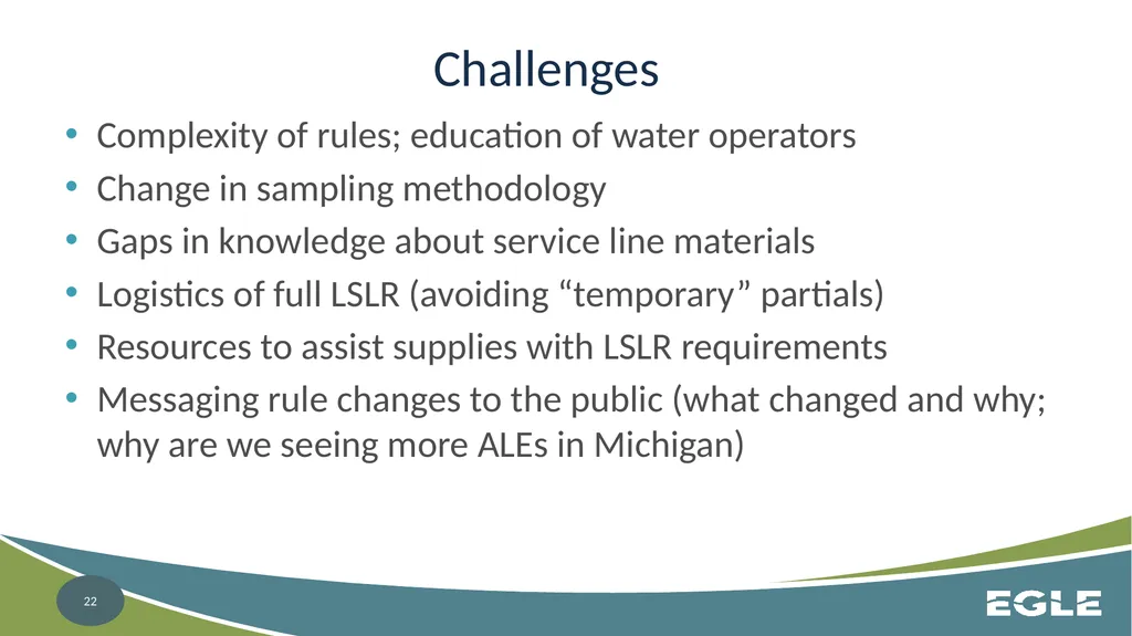 Michigan Revised Lead and Copper Rule CWS - slide 22 of 26