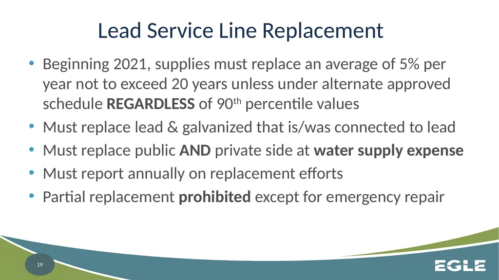 Michigan Revised Lead and Copper Rule CWS - slide 19 of 26