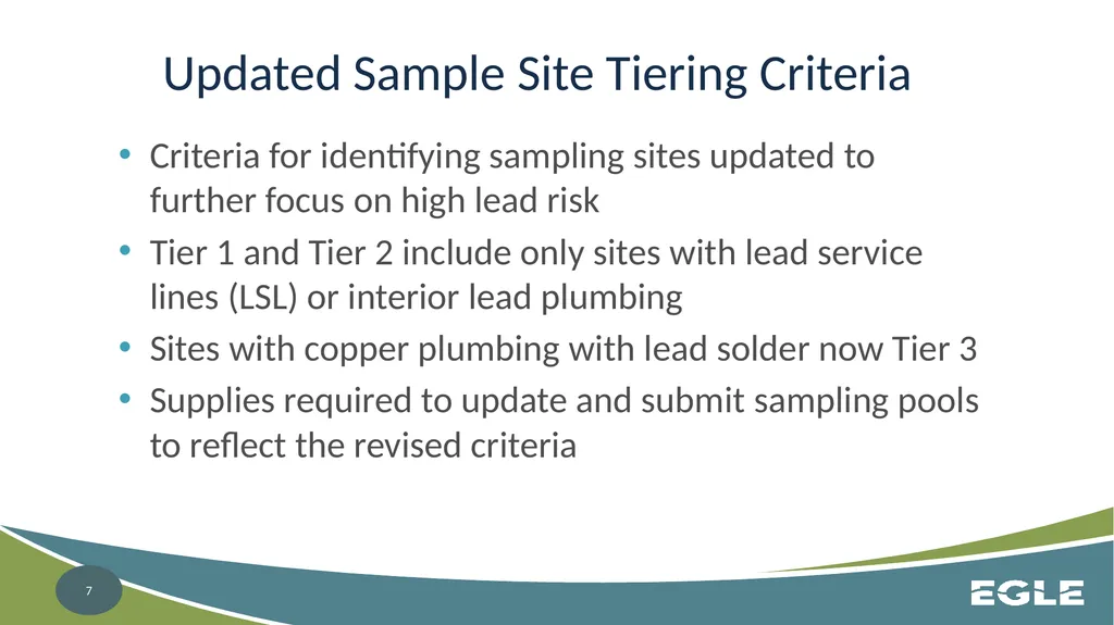 Michigan Revised Lead and Copper Rule CWS - slide 7 of 26