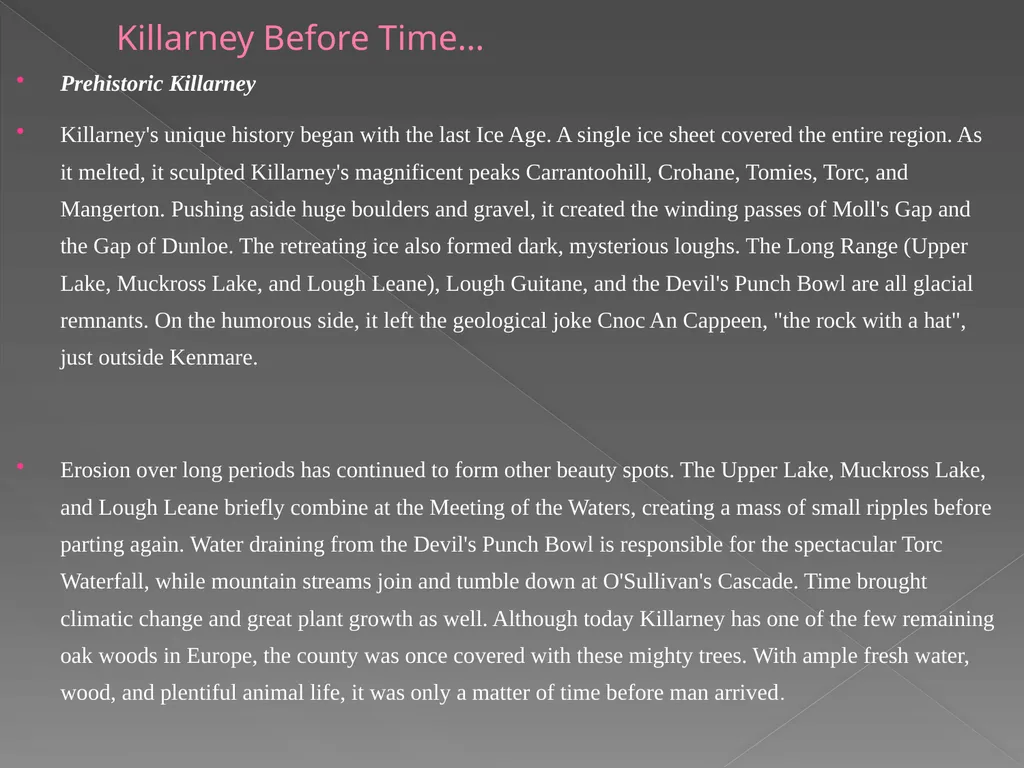 Killarney featured in the OS map has a long - slide 2 of 12