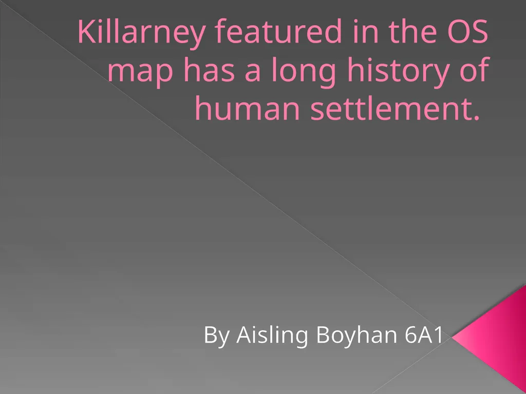 Killarney featured in the OS map has a long - slide 1 of 12