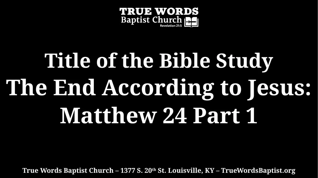 Thursday Bible Study Matthew 24:1-31 Joshua Tapp - slide 9 of 29
