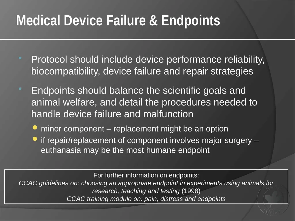 CCAC Training Module on: the Ethical Use and Care - slide 17 of 18