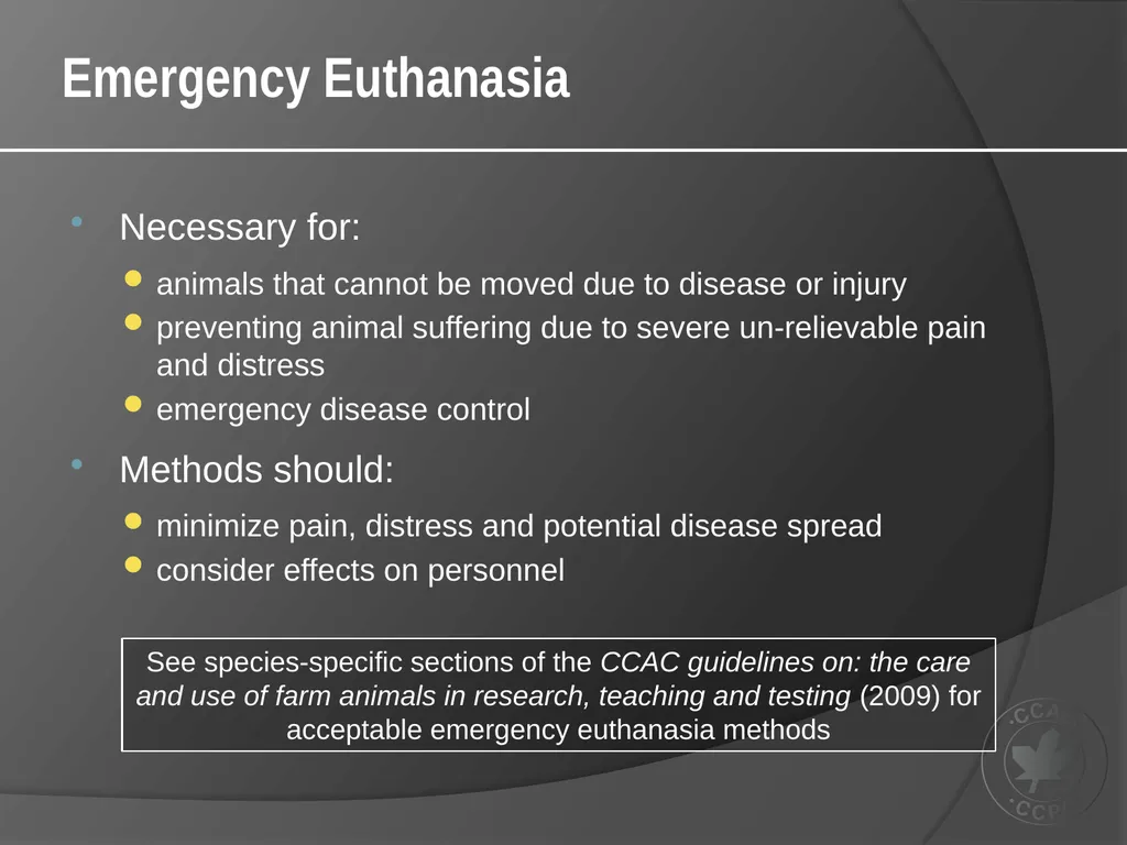 CCAC Training Module on: the Ethical Use and Care - slide 50 of 52