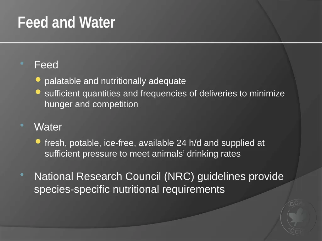CCAC Training Module on: the Ethical Use and Care - slide 12 of 52