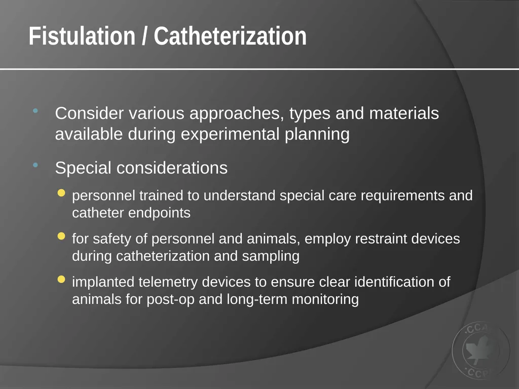 CCAC Training Module on: the Ethical Use and Care - slide 46 of 52