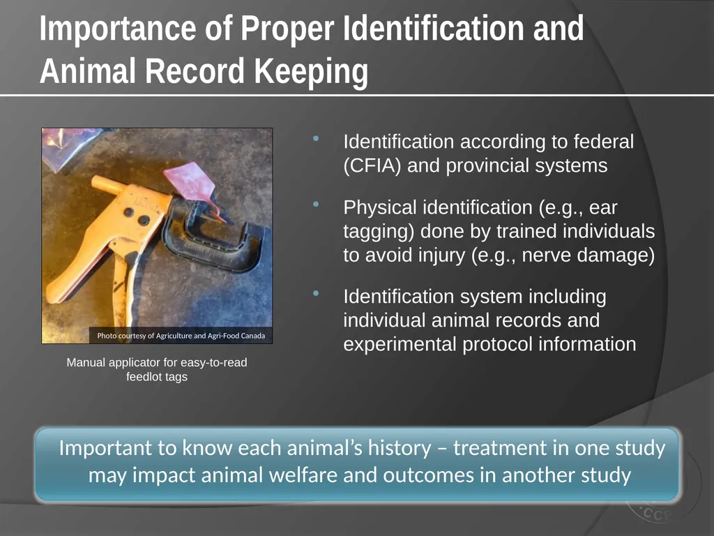 CCAC Training Module on: the Ethical Use and Care - slide 23 of 52