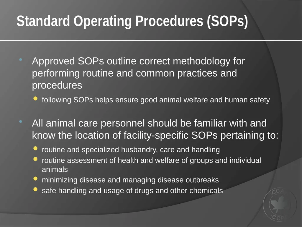 CCAC Training Module on: the Ethical Use and Care - slide 10 of 52