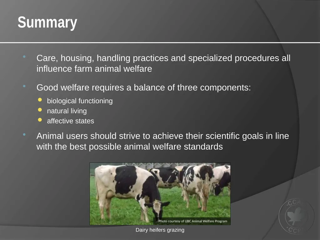 CCAC Training Module on: the Ethical Use and Care - slide 52 of 52