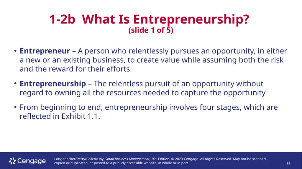 Small Business Management, 20e Chapter 1: The - slide 11 of 45