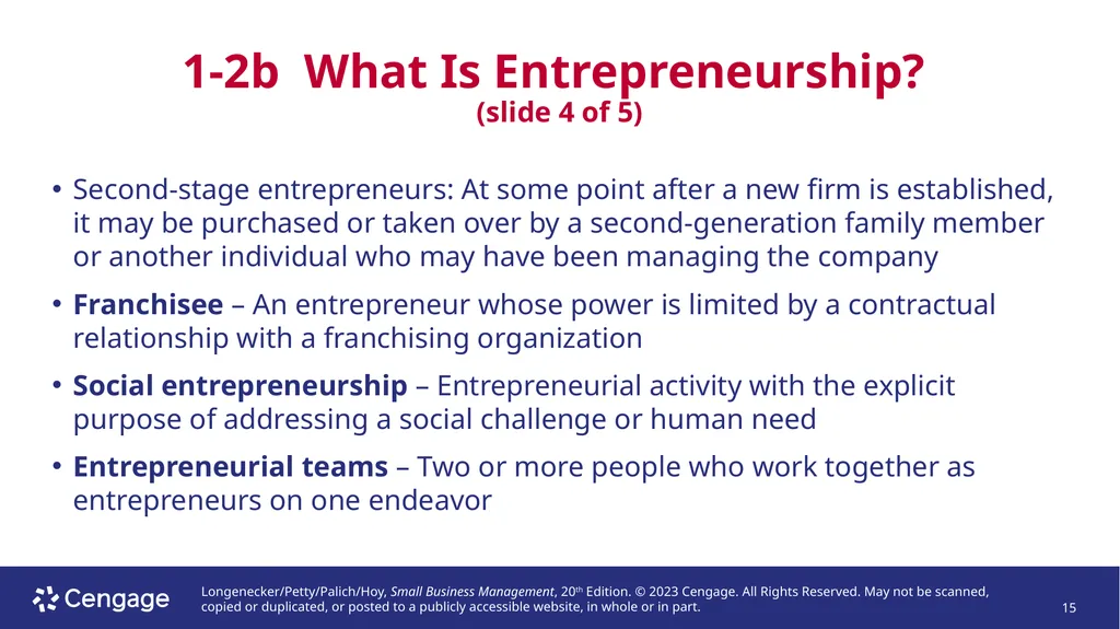 Small Business Management, 20e Chapter 1: The - slide 15 of 45