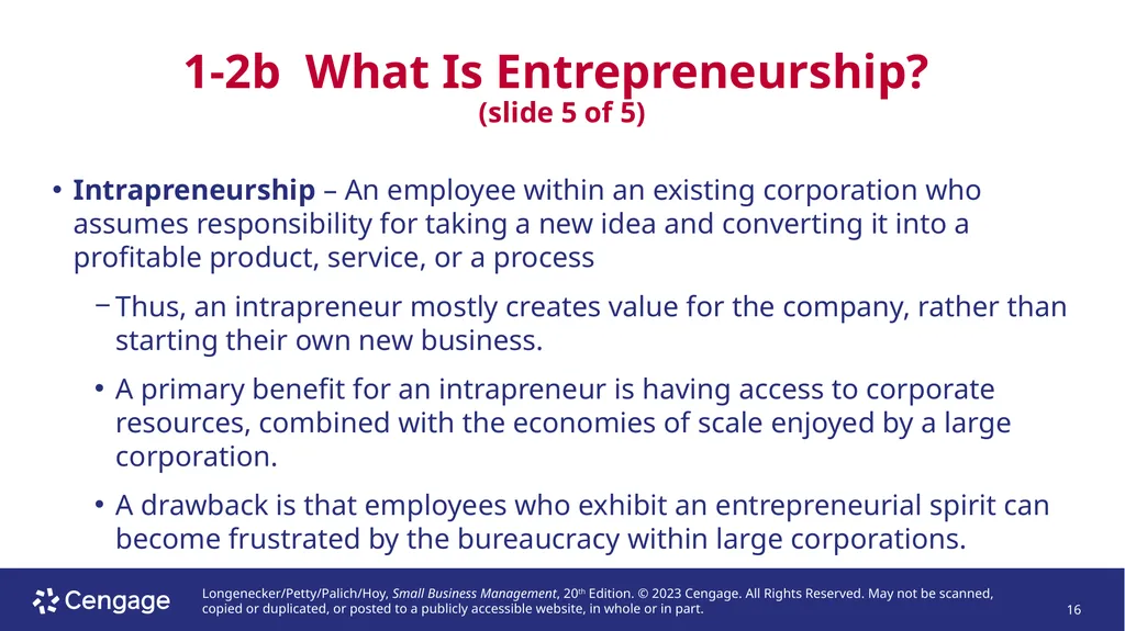 Small Business Management, 20e Chapter 1: The - slide 16 of 45