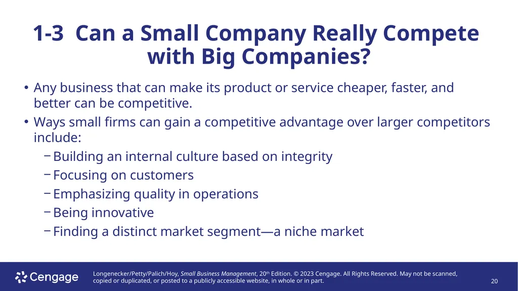 Small Business Management, 20e Chapter 1: The - slide 20 of 45