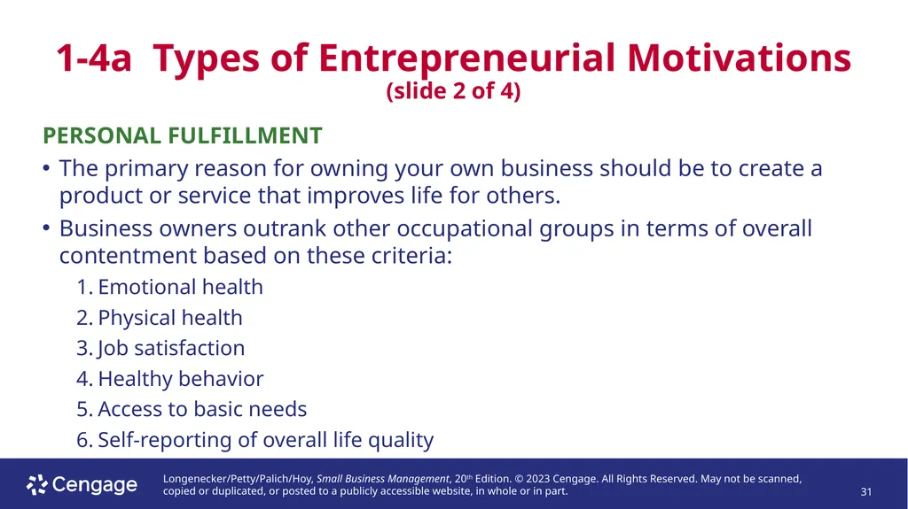 Small Business Management, 20e Chapter 1: The - slide 31 of 45