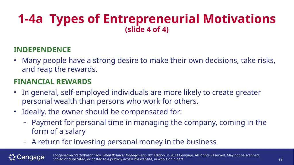 Small Business Management, 20e Chapter 1: The - slide 33 of 45