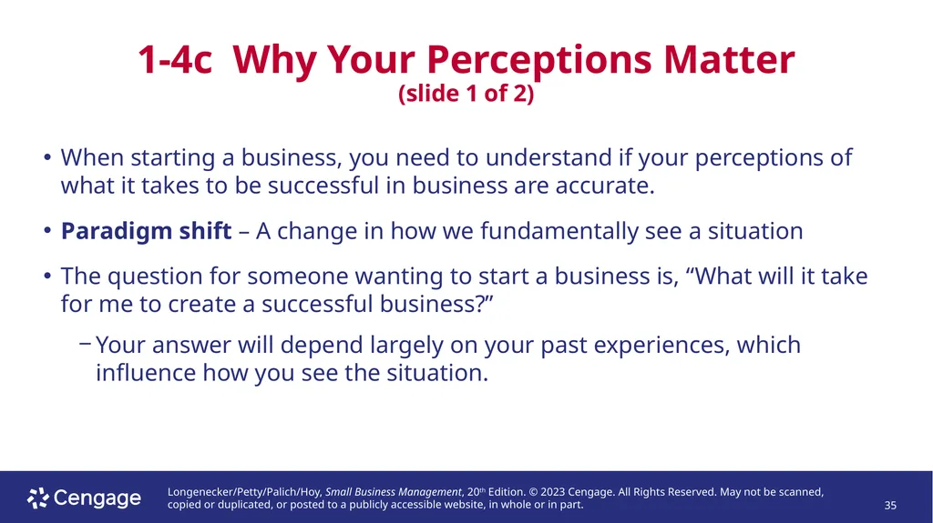 Small Business Management, 20e Chapter 1: The - slide 35 of 45