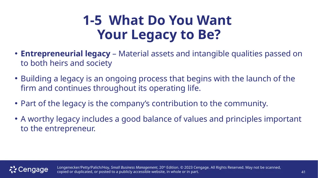 Small Business Management, 20e Chapter 1: The - slide 41 of 45