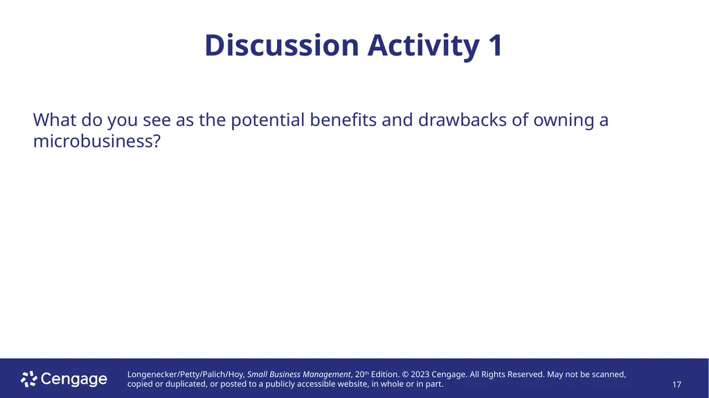 Small Business Management, 20e Chapter 1: The - slide 17 of 45